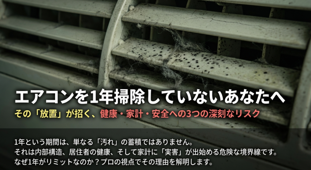 エアコンを1年掃除していないことによる3つの深刻なリスクのまとめ